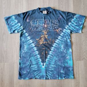 Star Wars RARE vintage ONEITA Medium EUC tie die AOP t shirt